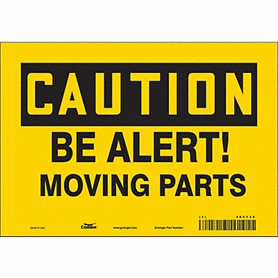 CONDOR 486T25 Safety Sign 7 inx10 in Vinyl