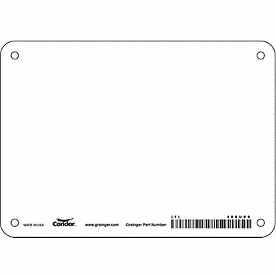 CONDOR 486U09 Safety Sign 7 W 5 H 0.032 Thickness