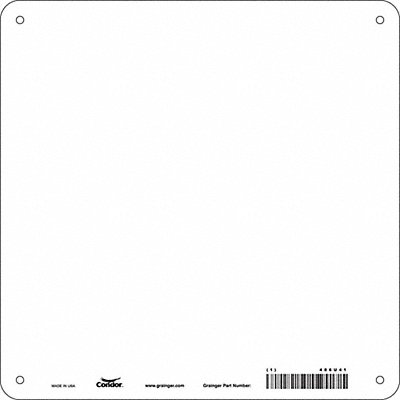 CONDOR 486U41 Safety Sign 10 in x 10 in Aluminum PK10