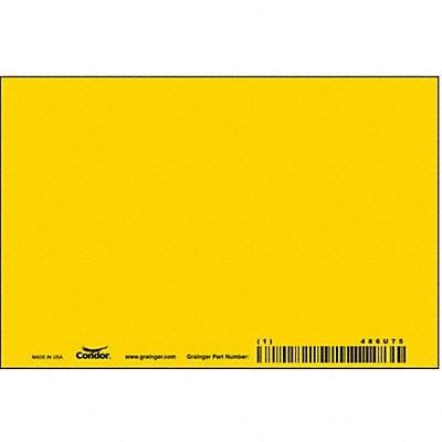 CONDOR 486U75 Safety Sign 4 in x 6 in Aluminum PK10