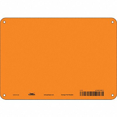 CONDOR 486U83 Safety Sign 7 in x 10 in Aluminum