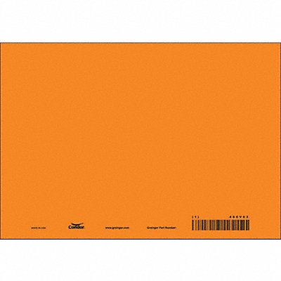CONDOR 486V03 Safety Sign 7 in x 10 in Aluminum
