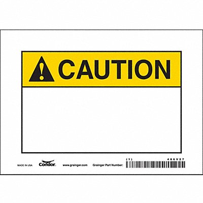 CONDOR 486V27 Safety Sign 5 inx7 in Vinyl