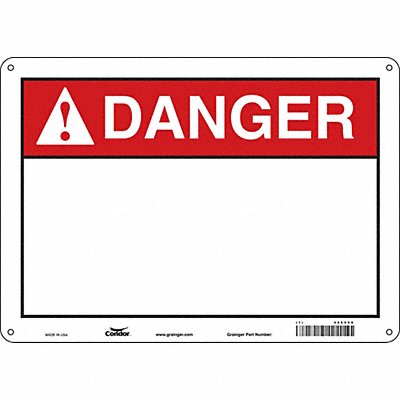 CONDOR 486V68 Safety Sign 10 inx14 in Polyethylene