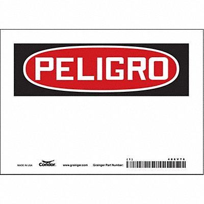CONDOR 486V76 Safety Sign 5 in x 7 in Vinyl