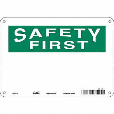 CONDOR 486W35 Safety Sign 7 in x 10 in Aluminum