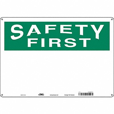 CONDOR 486W37 Safety Sign 14 inx20 in Aluminum