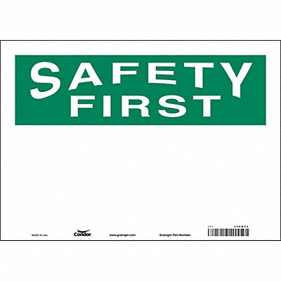 CONDOR 486W44 Safety Sign 10 inx14 in Vinyl