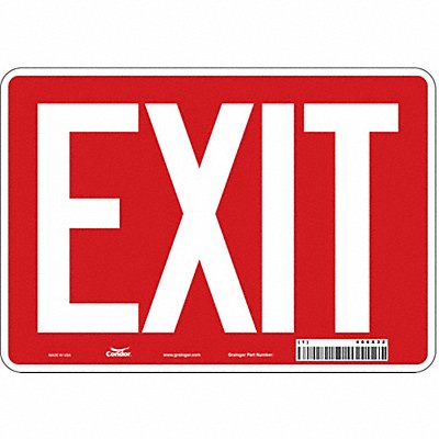 CONDOR 486X32 Safety Sign 7 in x 10 in Aluminum