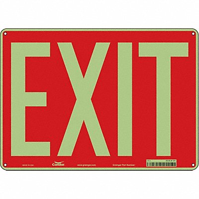 CONDOR 486X39 Safety Sign 10 inx14 in Polyethylene