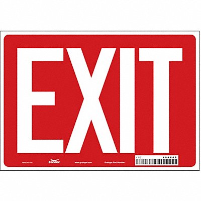 CONDOR 486X43 Safety Sign 7 in x 10 in Vinyl