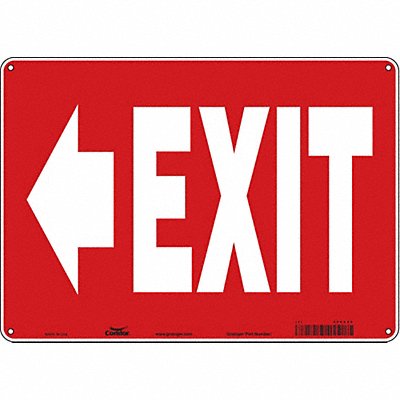 CONDOR 486X49 Safety Sign 10 in x 14 in Polyethylene