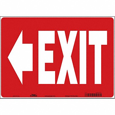 CONDOR 486X51 Safety Sign 10 in x 14 in Vinyl