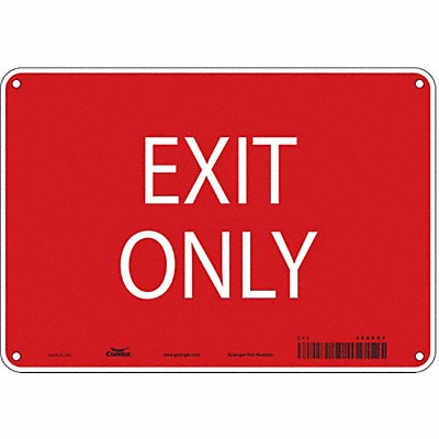 CONDOR 486X52 K1742 Safety Sign 7 in x 10 in Aluminum