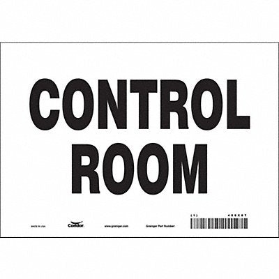 CONDOR 486X67 Safety Sign 7 in x 10 in Vinyl