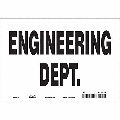 CONDOR 486X74 Safety Sign 7 in x 10 in Vinyl