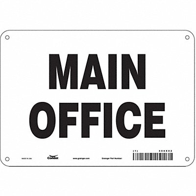 CONDOR 486X82 Safety Sign 7 in x 10 in Aluminum
