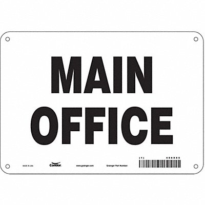 CONDOR 486X85 Safety Sign 7 in x 10 in Polyethylene