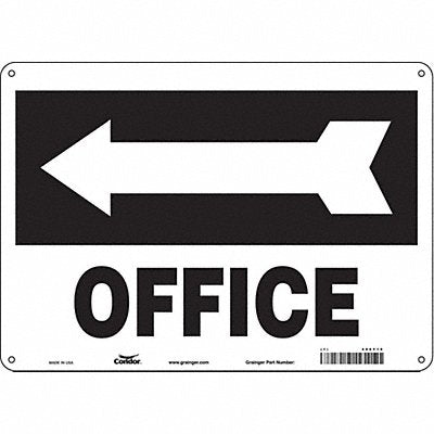 CONDOR 486Y19 Safety Sign 10 in x 14 in Aluminum