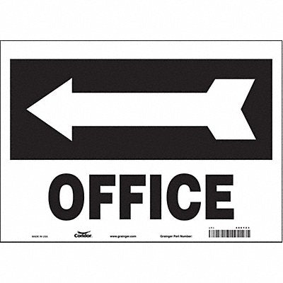 CONDOR 486Y23 Safety Sign 10 in x 14 in Vinyl