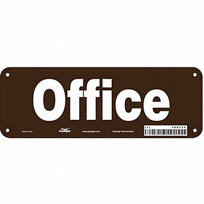 CONDOR 486Y24 Safety Sign 3 1/2 in x 10 in Aluminum