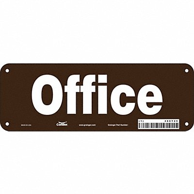 CONDOR 486Y25 Safety Sign 3 1/2 x 10 in Polyethylene