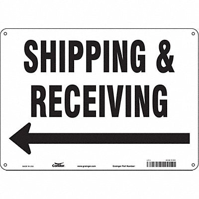 CONDOR 486Y59 Safety Sign 10 inx14 in Polyethylene