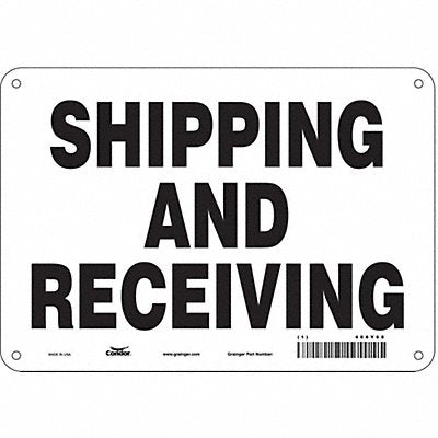 CONDOR 486Y68 K1780 Safety Sign 7 in x 10 in Aluminum