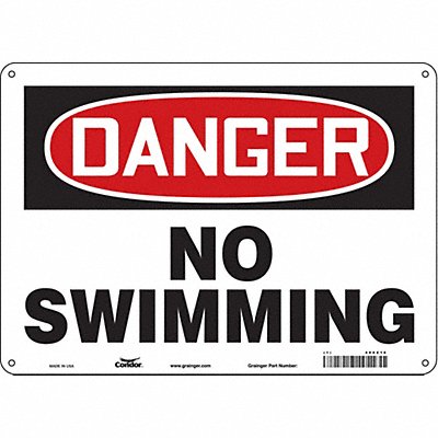 CONDOR 486Z16 Safety Sign 10 inx14 in Polyethylene