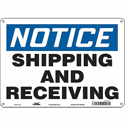 CONDOR 486Z53 Safety Sign 10 inx14 in Aluminum