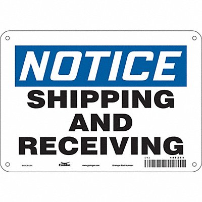 CONDOR 486Z54 Safety Sign 7 inx10 in Polyethylene