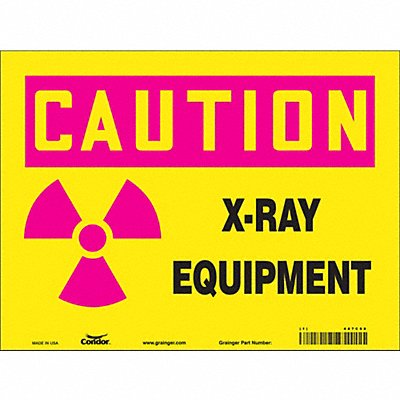 CONDOR 487C68 Safety Sign 9 in x 12 in Polyethylene