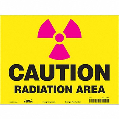 CONDOR 487C74 Safety Sign 9 in x 12 in Polyethylene