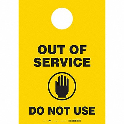 CONDOR 487D07 Safety Sign 14 in x 14 in Polyethylene