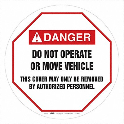 CONDOR 487D54 Traffic Sign 24 W 24 H 0.026 Thickness