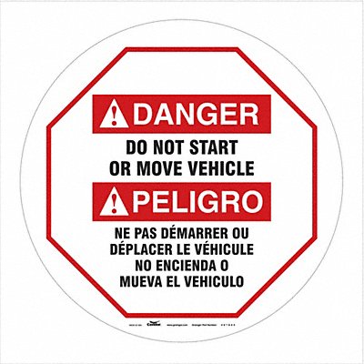 CONDOR 487D65 Traffic Sign 16 W 16 H 0.026 Thickness