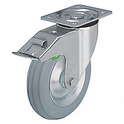 GRAINGER LVW162RFISG Plate Castor w/ Flat Free Swivel 150 lb.