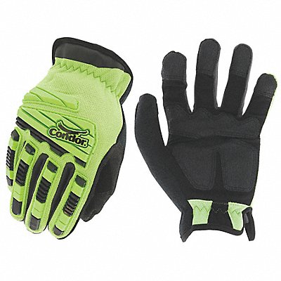 CONDOR 488C57 J7287 Mechanics Gloves Hi-Vis Green 11 PR