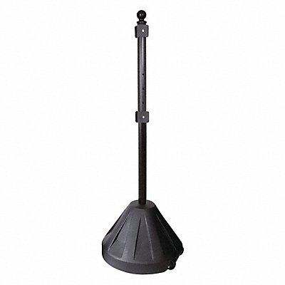 ZING 7587BK Sign Base w/Post 4 ft Post L