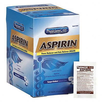 GRAINGER 54034 Pain Relief Tablet 125 x 2 325mg PK250