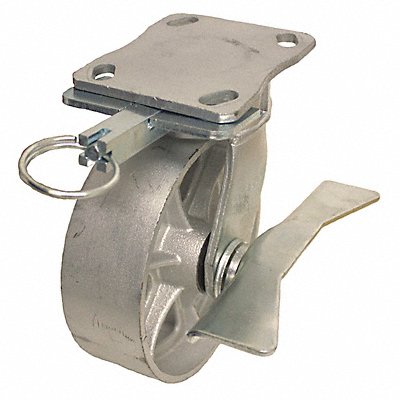 GRAINGER P25SC080R14CBDL Kingpinless Plate Castor Swivel 1400 lb.