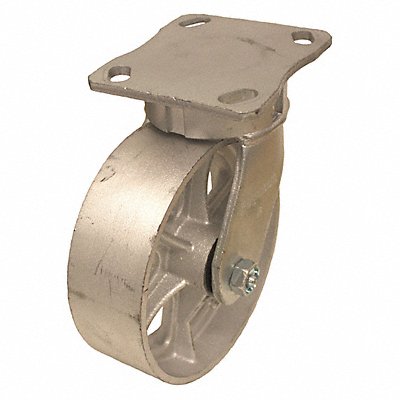 GRAINGER P25SC080R14 Kingpinless Plate Castor Swivel 1400 lb.