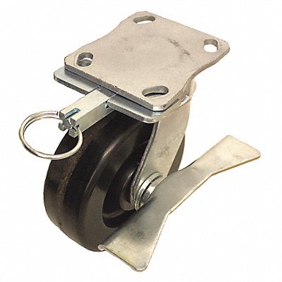 GRAINGER P25SPH060R14CBDL Kingpinless Plate Castor Swivel 1200 lb.