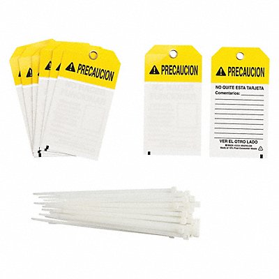 BRADY 121514 LockoutTag 5-3/4 Hx3 W Polyester PK10