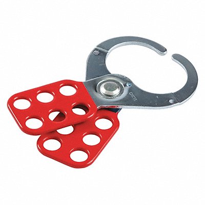 BRADY 133162 Lockout Hasp Red Steel 4-1/2 L