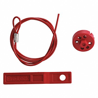 BRADY 122250 Cable Lockout Red 5 ft L Cable