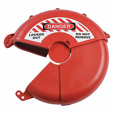 BRADY 148647 Gate Valve Lockout Red Plastic 3-1/2 H