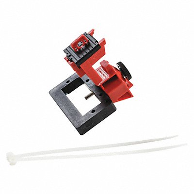 BRADY 148692 Oversized Breaker Lockout Red 4-1/8 H