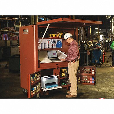 CRESCENT JOBOX 1510990 Jobsite Cabinet 63 in Brown