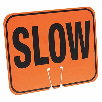 GRAINGER 03550SLT Traffic Cone Sign 12-1/2 L ABS Plastic